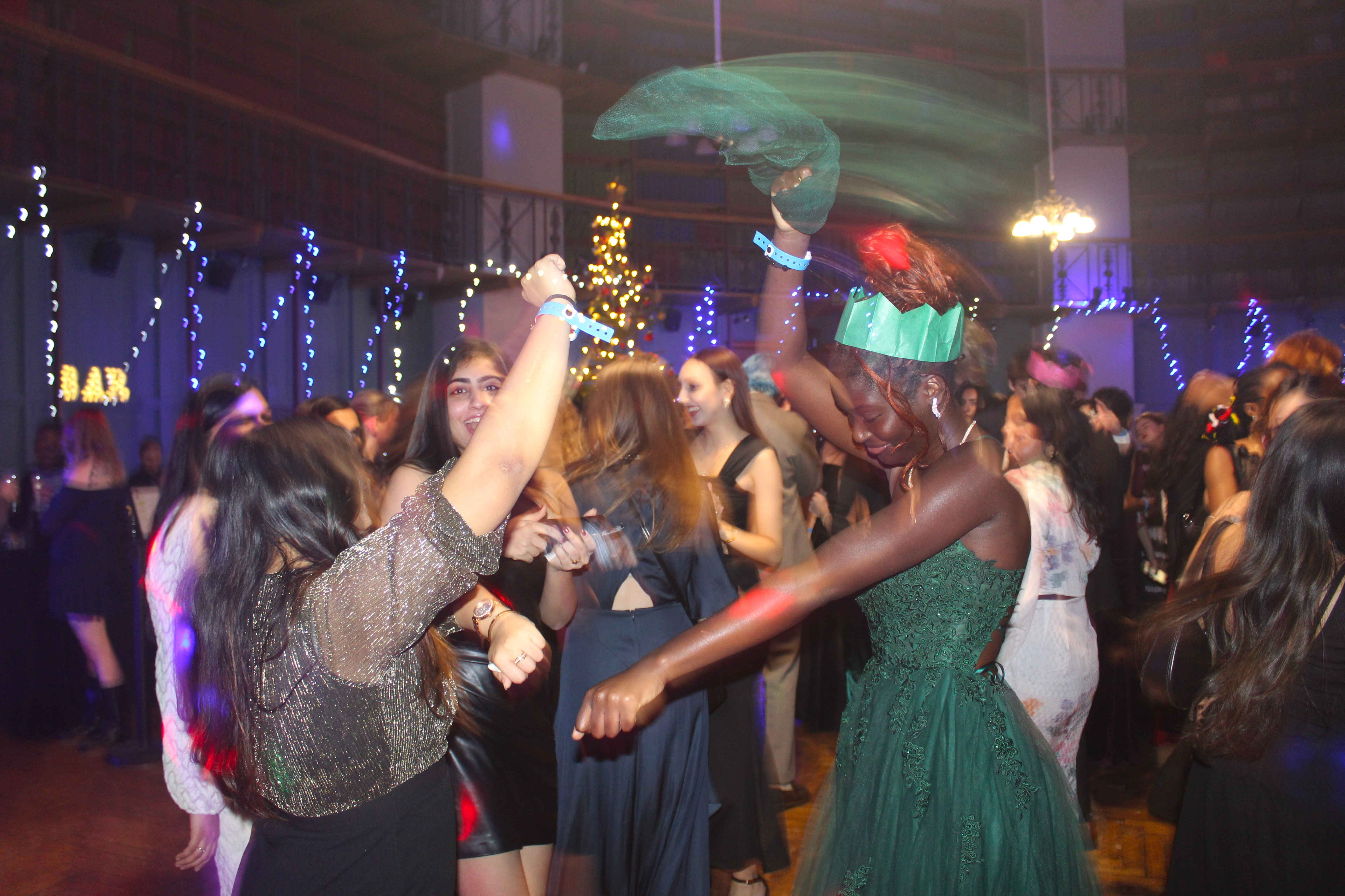 students dancing at the winter ball