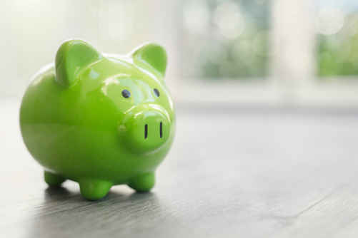 a close up of a piggy bank