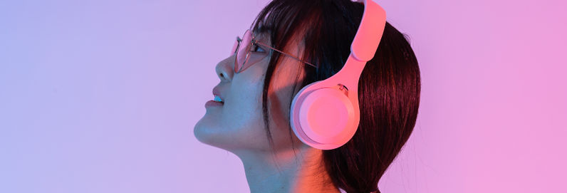 a person wearing headphones