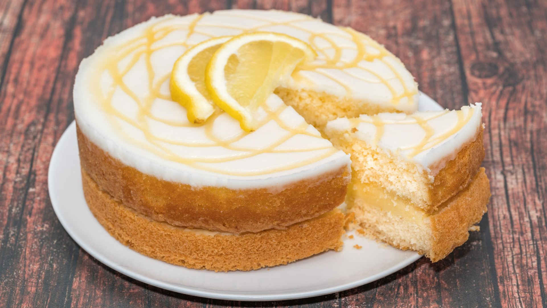 a close up of a slice of cake on a plate