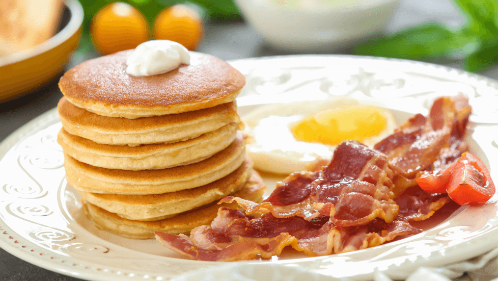 a close up of a plate of food