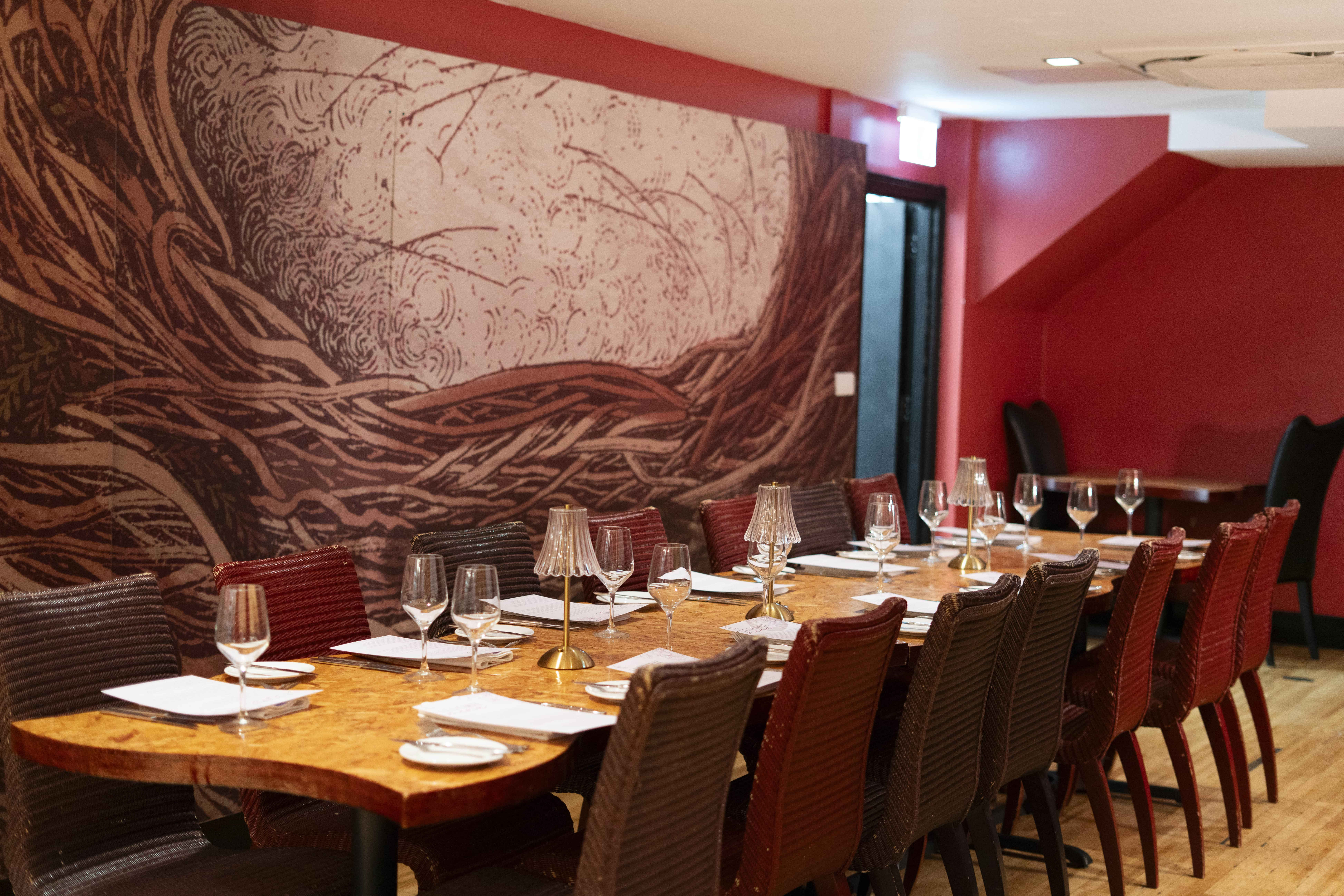 a dining room table