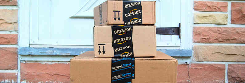 amazon boxes piled on top of each other